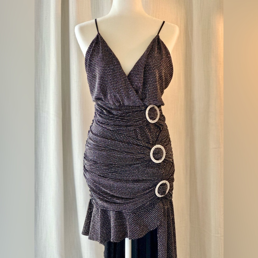 Brand New For Love & Lemons Margaux Glitter Maxi Prom Dress.